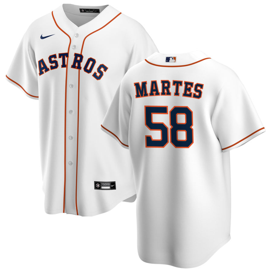 Nike Men #58 Francis Martes Houston Astros Baseball Jerseys Sale-White